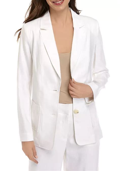 Womens Petite Linen Blazers